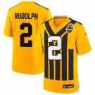 Pittsburgh Steelers #2 Mason Rudolph Gold Alternate Throwback Game Jersey