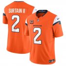 Men's Denver Broncos #2 Pat Surtain II Orange 2025 F.U.S.E. With 2-Star C Patch Vapor Jersey