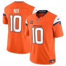 Men's Denver Broncos #10 Bo Nix Orange 2025 F.U.S.E. With 2-Star C Patch Vapor Limited Jersey
