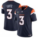 Men's Denver Broncos #3 Wil Lutz Navy 2025 F.U.S.E. With 2-Star C Patch Vapor Limited Jersey