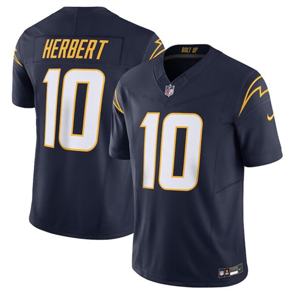 LAC #10 Justin Herbert Navy 2025 F.U.S.E Vapor Limited Stitched Jersey