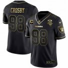 Men's Las Vegas Raiders #98 Maxx Crosby Black/Gold 2020 Inaugural With 1-Star C Patch Jersey