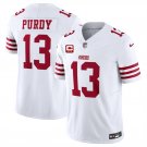 Men's San Francisco 49ers #13 Brock Purdy White 2025 F.U.S.E. With 3-Star C Jersey