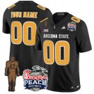 Men's Arizona State Sun Devils Active Player Custom Black 2025 F.U.S.E. Pat Tillman & Peach Jersey