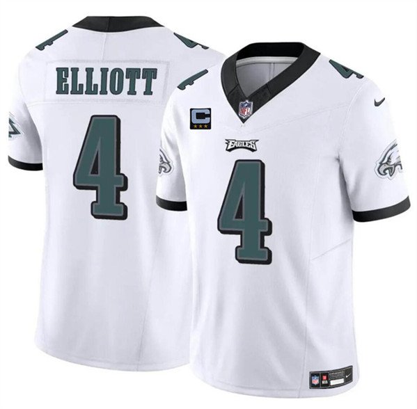 Jake Elliott White F.U.S.E. With 4-Star C Patch Vapor Jersey