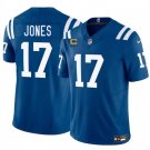 Men's Indianapolis Colts #17 Daniel Jones Blue 2025 F.U.S.E. With 4-Star C Patch Jersey