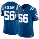 Men's Indianapolis Colts #56 Quenton Nelson Blue 2025 F.U.S.E. With 4-Star C Patch Jersey