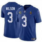 Men's New York Giants #3 Russell Wilson Blue 2025 F.U.S.E. With 4-star C Patch Jersey