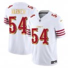 49ers #54 Fred Warner White Gold 2025 F.U.S.E. “Rivalries” Vapor Limited Jersey