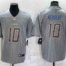 Chargers #10 Justin Herbert Grey Atmosphere Fashion Football Jersey