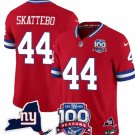 Men's New York Giants #44 Cam Skattebo Red 2025 Draft F.U.S.E. 100th Season & State Jersey