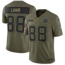 Men's Dallas Cowboys #88 CeeDee Lamb Olive 2025 Salute to Service Limited Football Jersey