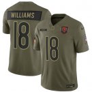 Chicago Bears #18 Caleb Williams Olive 2025 Salute to Service Limited Football Stitched Jersey