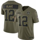New Orleans Saints #12 Chris Olave Olive 2025 Salute to Service Limited Football Stitched Jersey