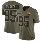 Cleveland Browns #95 Myles Garrett Olive 2025 Salute to Service Limited Football Jersey