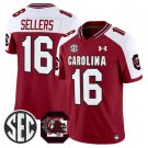 Men's South Carolina Fighting Gamecocks #16 LaNorris Sellers Garnet/White 2025 F.U.S.E. Jersey