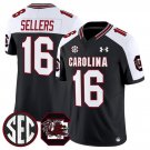 Men's South Carolina Fighting Gamecocks #16 LaNorris Sellers Black/White 2025 F.U.S.E. Jersey