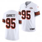 Men's Browns #95 Myles Garrett White 2023 F.U.S.E. White 1946 Patch Jersey
