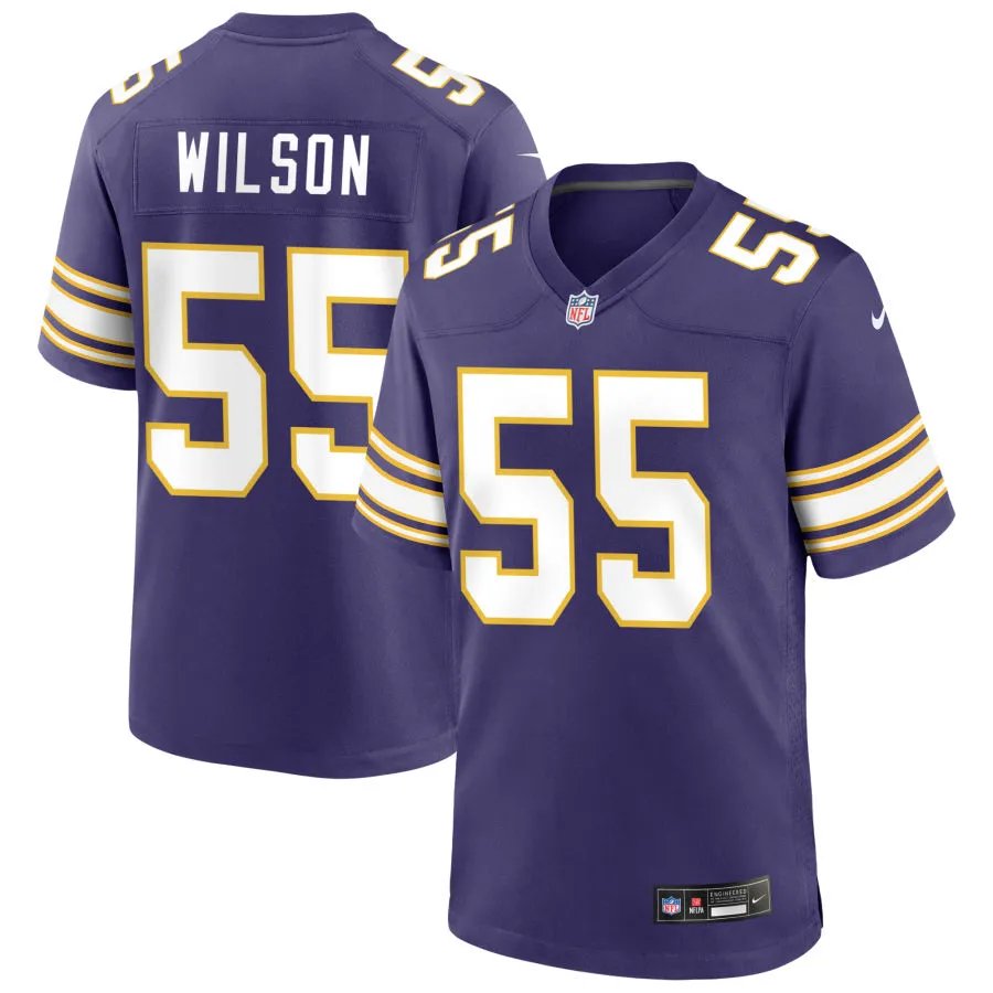 Men's Minnesota Vikings #55 Eric Wilson Purple Classic F.U.S.E. Limited Jersey