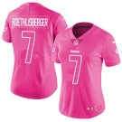 Womens Steelers #7 Ben Roethlisberger Pink Color Rush Football Jersey
