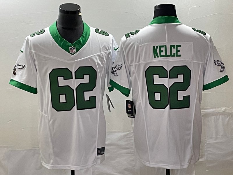 PHI #62 Jason Kelce White F.U.S.E Vapor Untouchable Football Jersey