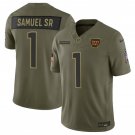Washington Commanders #1 Deebo Samuel Sr. Olive 2025 Salute to Service Limited Football Jersey
