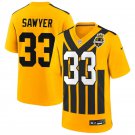 Pittsburgh Steelers #33 Jack Sawyer Nike Gold Alternate 1933 Throwback Game Jersey