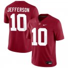 Mens Alabama Crimson Tide #10 Justin Jefferson 2025 Crimson College Football Game Jersey