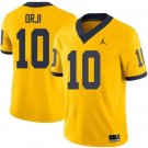 Men's Michigan Wolverines #10 Alex Orji Yellow Stitched Jersey