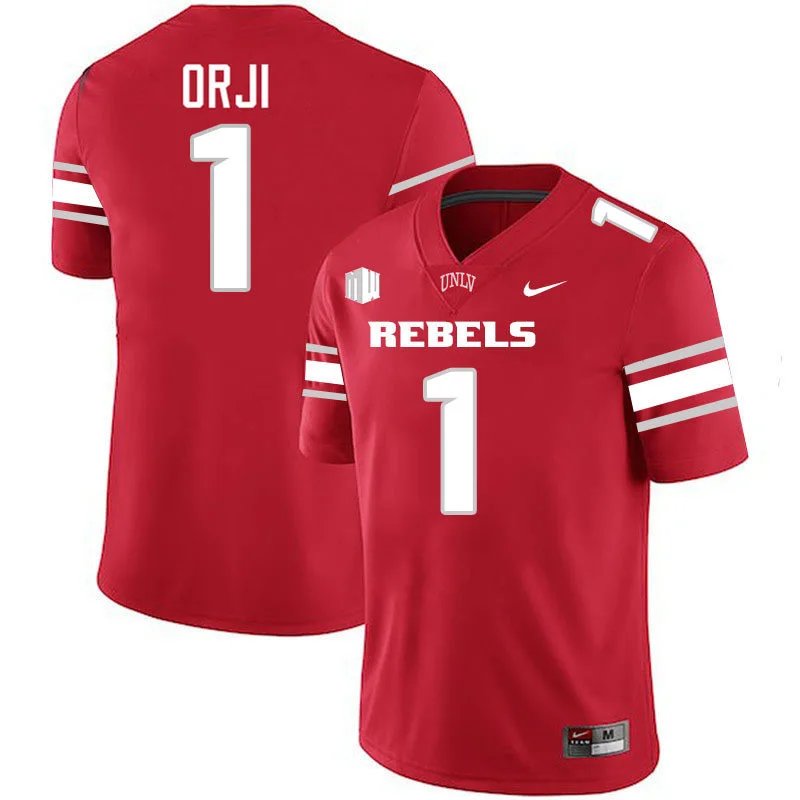 UNLV Rebels #1 Alex Orji 2025 Red Stitched Game Jersey