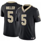 New Orleans Saints #5 Kendre Miller Black 2025 F.U.S.E Vapor Limited Football Stitched Jersey