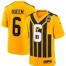 Men's Pittsburgh Steelers #6 Patrick Queen Gold 1933 Throwback Alternate Jersey