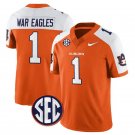 Auburn Tigers #1 War Eagles Orange White Gratitude Limited Football Jersey