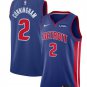Pistons #2 Cade Cunningham Jersey Blue