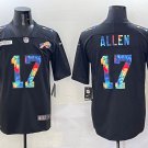Men's Buffalo Bills #17 Josh Allen Multi-Color Black Crucial Catch Vapor Jersey