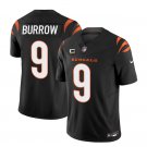 Cincinnati Bengals #9 Joe Burrow Black 2025 F.U.S.E. With 4-Star C Patch Jersey