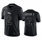 Men's Youth Broncos #2 Pat Surtain II Black Reflective Limited Football Jersey