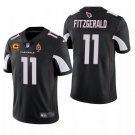 Men's Arizona Cardinals #11 Larry Fitzgerald Black With C Patch Jersey
