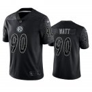 Pittsburgh Steelers #90 T.J. Watt Reflective Limited Football Jersey Black
