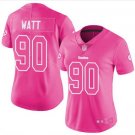 Women's Pittsburgh Steelers #90 T.J. Watt Pink Fashion Limited Jersey