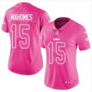 Women's Kansas City Chiefs #15 Patrick Mahomes Pink Fashion Limited Jersey