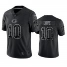 Green Bay Packers #10 Jordan Love Black Reflective Limited Stitched Jersey