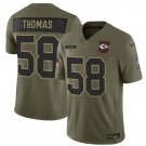 Kansas City Chiefs #58 Derrick Thomas Olive 2025 Salute to Service Limited Jersey