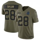 Indianapolis Colts #28 Jonathan Taylor Olive 2025 Salute to Service Limited Jersey