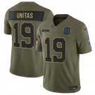 Indianapolis Colts #19 Johnny Unitas Olive 2025 Salute to Service Limited Football Jersey