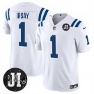 Indianapolis Colts #1 Jim Irsay White 2025 F.U.S.E. Jim Irsay Patch Jersey