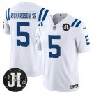 Indianapolis Colts #5 Anthony Richardson White 2025 F.U.S.E. Jim Irsay Patch Jersey