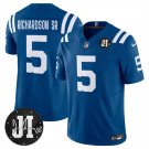 Indianapolis Colts #5 Anthony Richardson Blue 2025 F.U.S.E. Jim Irsay Patch Jersey
