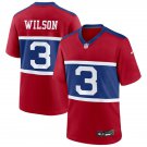 New York Giants #3 Russell Wilson Century Red 100TH Season Commemorative Jersey