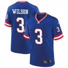 New York Giants #3 Russell Wilson Nike Royal Classic Limited Jersey